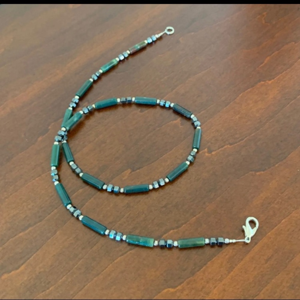 Jade and Hematite Bead Necklace